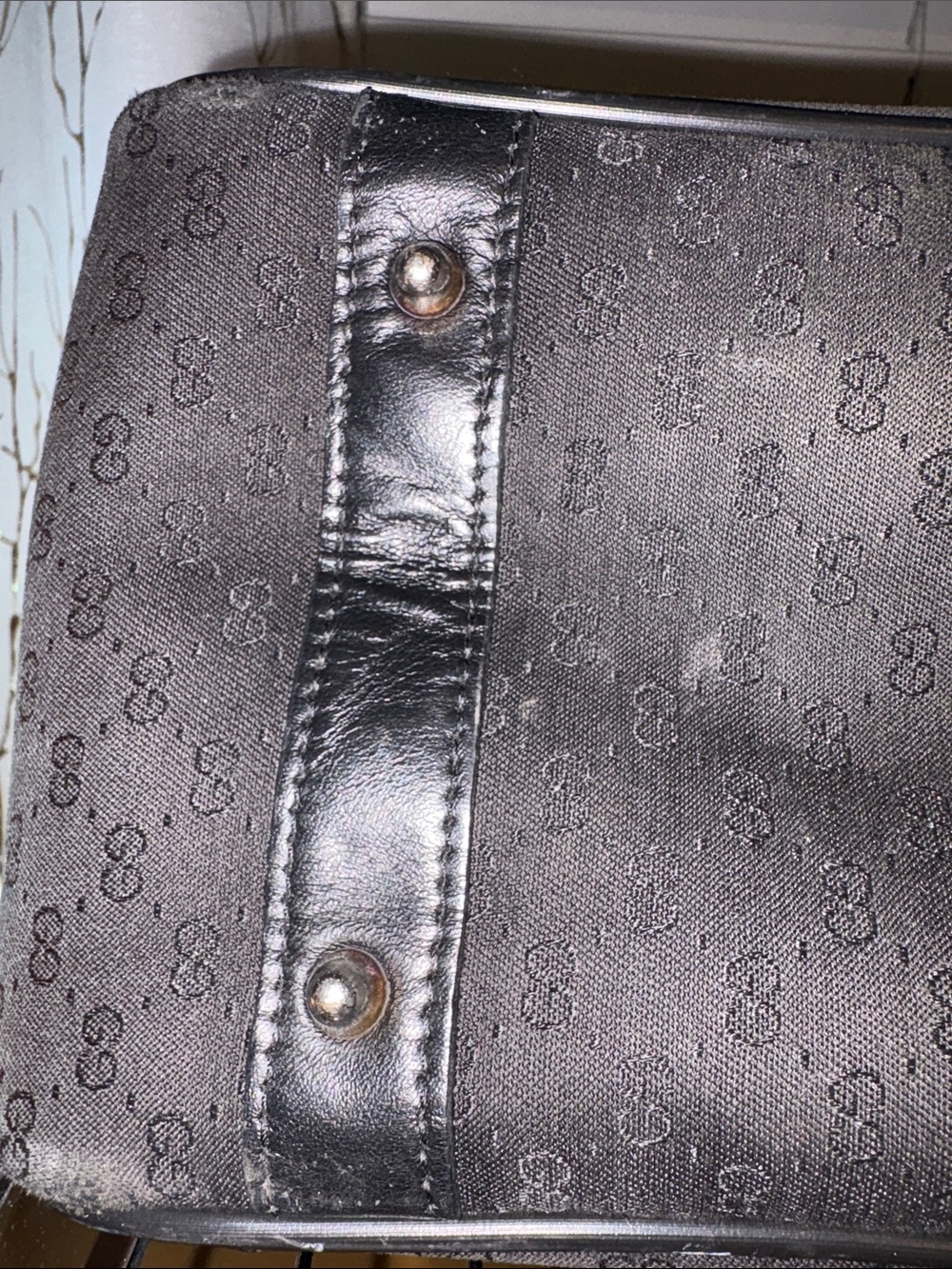 Gucci Black Monogram Canvas vintage purse - Picture 6 of 10